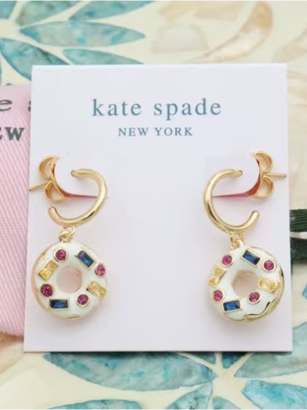 Kate Spade Coffee Break Donut Gold Crystal